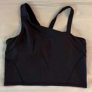 Lululemon Athletica Black Asymmetrical Crop Top